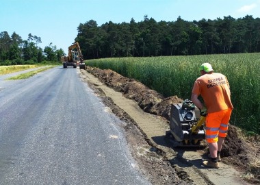 Poszerzanie drogi powiatowej w Grodzisku