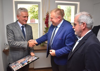 Pożegnanie odchodzącego na emeryturę kierownika ZDP w Lesznie Mariana Kaczmarka 