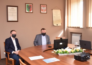 Wideokonferencja w Starostwie Powiatowym w Lesznie