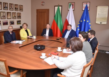 Wideokonferencja w Starostwie Powiatowym w Lesznie