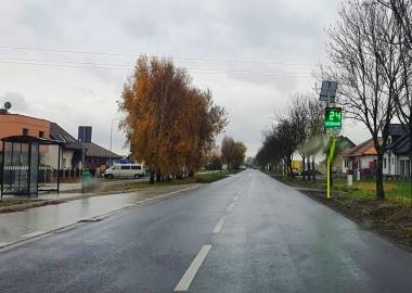 Radar na ul. Dworcowej w Krzemieniewie