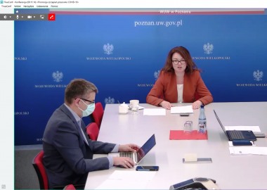Wideokonferencja wicewojewody wielkopolskiej