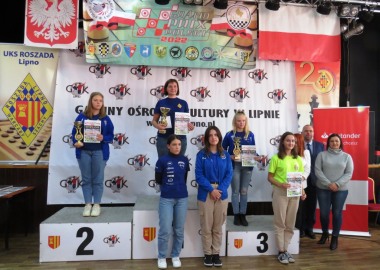 Ekstraligę Grand Prix Polski 2022 w warcabach wygrała Alona Hubarieva.z UKS Roszada Lipno