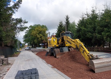 Roboty drogowe na ulicy Mórkowskiej w Wilkowicach