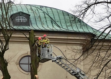 Interwencja strażaków OSP Rydzyna na plebanii w Rydzynie
