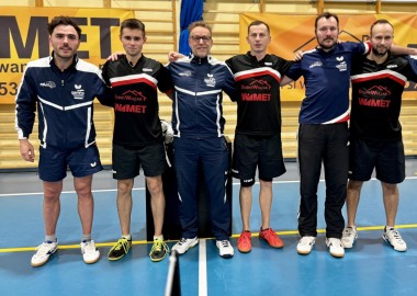 Tenisiści stołowi Wametu Dobry Wiązar Dąbcze i holenderskiego zespołu TTV Red Stars Venray 