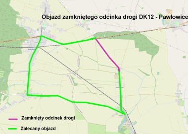 Mapa objazdu